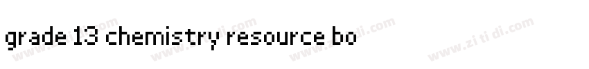 grade 13 chemistry resource book字体转换